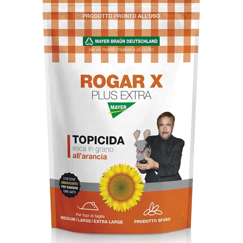 ROGAR X PLUS EXTRA GIRASOLE - Esca in grano all'arancia