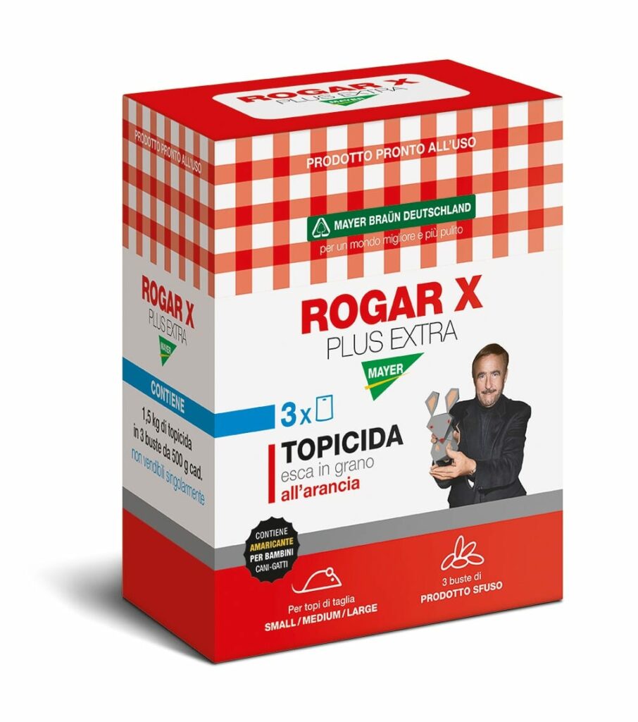 ROGAR X PLUS EXTRA - Esca in grano all'arancia - Conf. 1.5 Kg