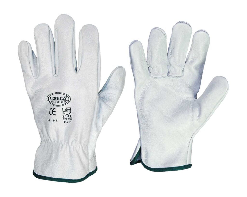 GUANTI DA LAVORO - In pelle fiore bovino bianco