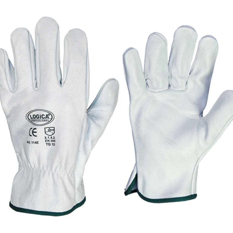 GUANTI DA LAVORO - In pelle fiore bovino bianco