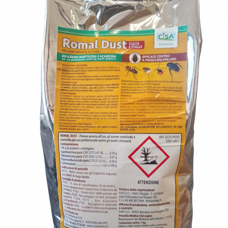 Romal Dust - Polvere insetticida e acaricida