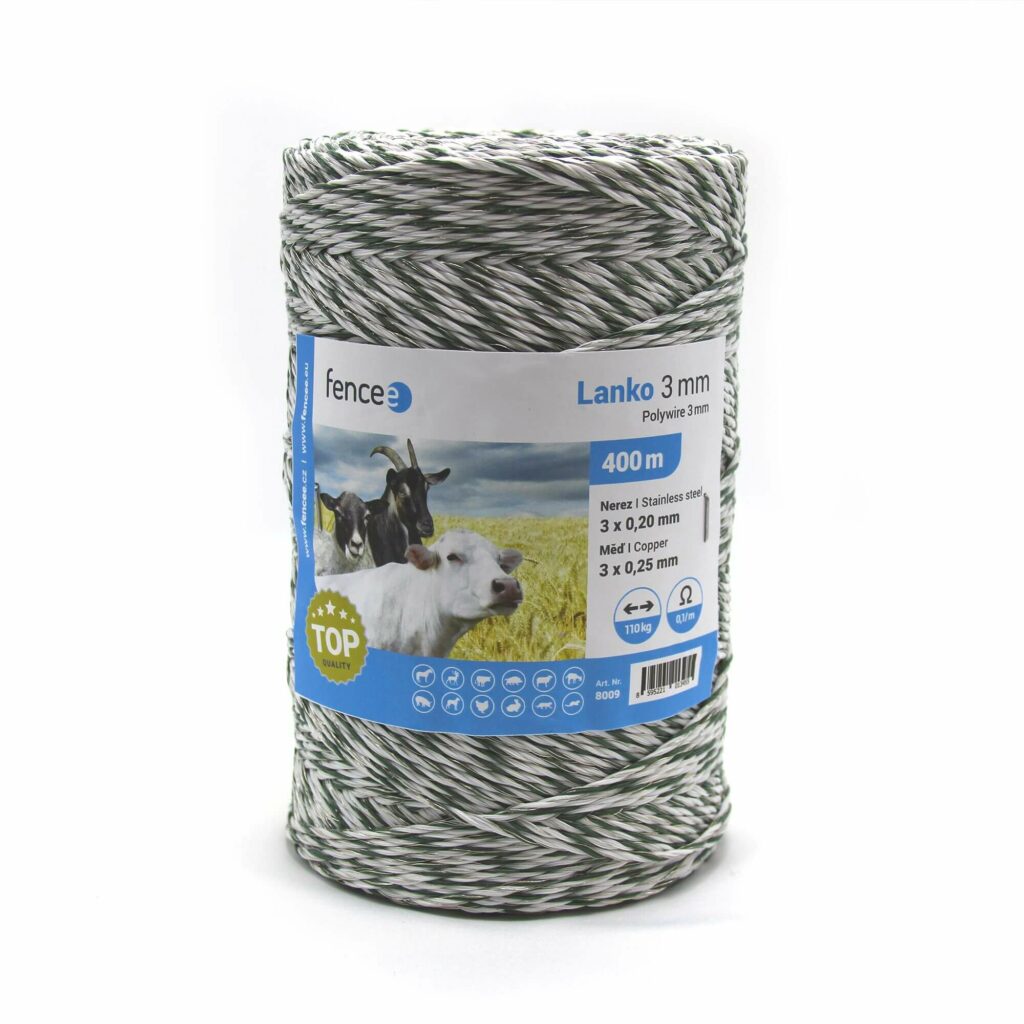 POLIFILO per recinto elettrico - diametro 3 mm, lunghezza 400 m