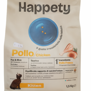 Happety POLLO 1,5 Kg – Alimento completo per gattini