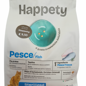 Happety PESCE 1,5 Kg - Alimento completo per gatti sterilizzati