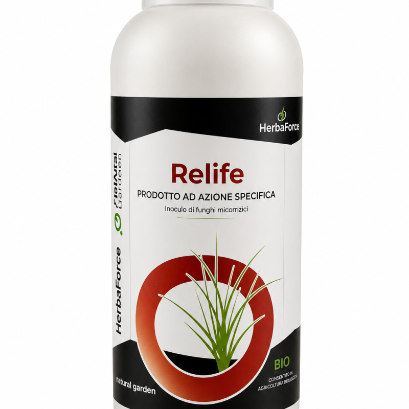 Relief – Inoculo di Funghi Micorrizici Liquido per Agricoltura Biologica | Bioattivatore Radicale Professionale 1 L